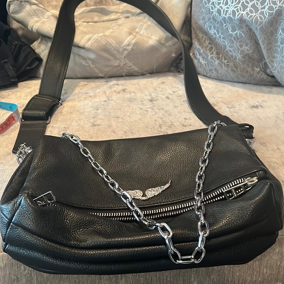 😘😘 Cool Zadig$Voltaire black crossbody bag and silver chain 😘😘 - Picture 1 of 13